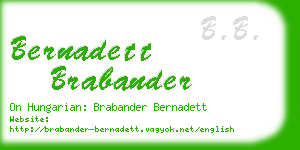 bernadett brabander business card